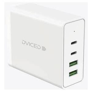 Dviced Desktop charger 100W GaN 2 USB-A, 2 USB-C EU - Whitevel Chrager 145W USB-C 4-Port (4x USB-C PD, UK-EU-AU-US adapte & mesh bag inc. ) - Space Grey (DV211001)