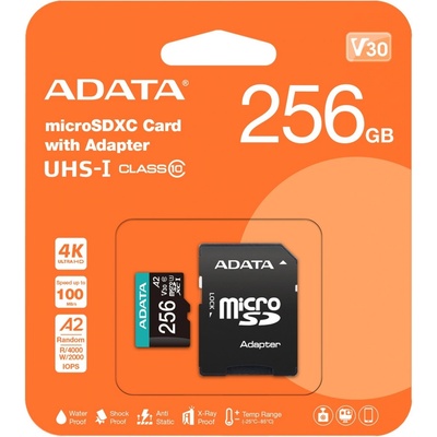 ADATA MICROSDXC 256GB AUSDX256GUI3V30SA2-RA1