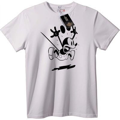 NOONEBRAND Тениска Mickey Mouse Черна - XS, White