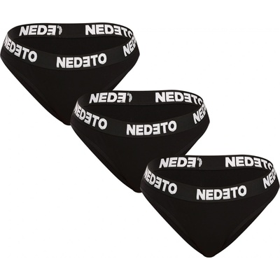 Nedeto 3PACK dámske nohavičky (3NKB001) čierne