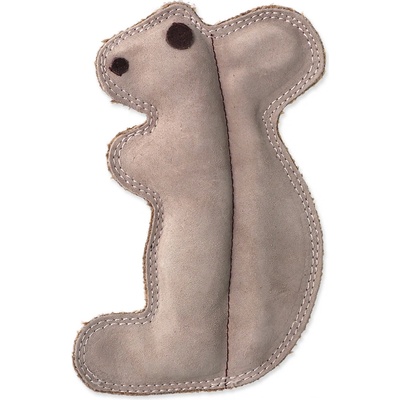 Dog Fantasy Dura fused kůže a juta veverka pískací 20 cm