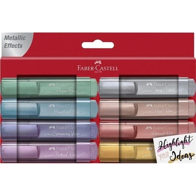Faber Castell Textliner 46 Metallic súprava 8 farieb