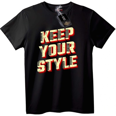 NOONEBRAND Тениска Запази своя стил - XL, Black