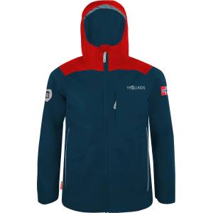 TROLLKIDS Детско водоустойчиво яке Trollkids Kids Bergen Jacket Waterproof jacket - Bright Red / Mystic Blue - размер 122 (EU) (703-2396-0121)