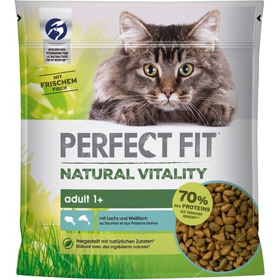 Perfect Fit Natural Vitality Adult 1+ losos a biele ryby 6 x 650 g