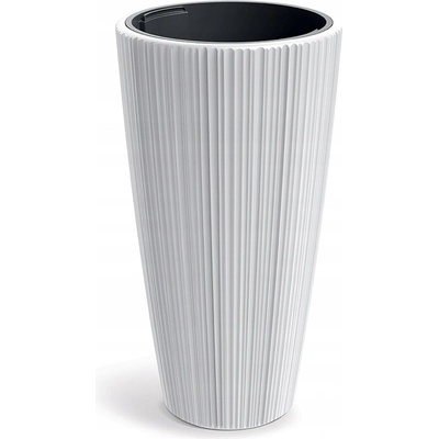 Prosperplast Bílý plast Květináč 39 cm x 39 x 55 cm