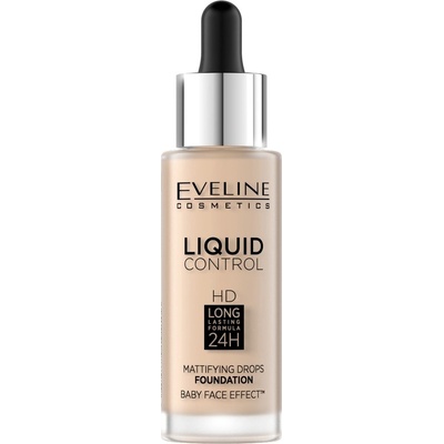 Eveline Cosmetics Liquid Control tekutý make-up s pipetou 001 Porcelain 32 ml