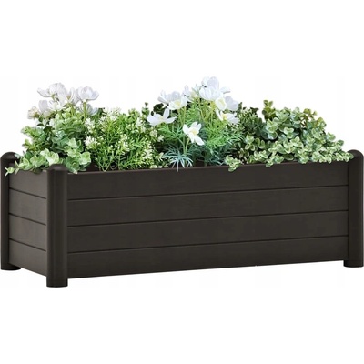 VidaXL Květináč plast šedý 100 x 43 x 35 cm