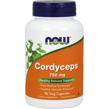 NOW Хранителна добавка КОРДИЦЕПС 750 мг. , Now Foods Cordyceps 750mg 90 Veg Capsules