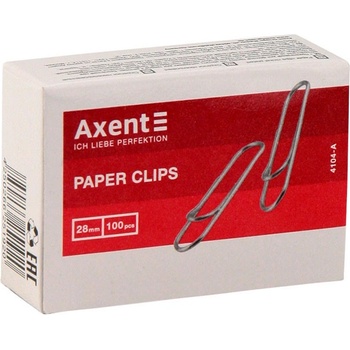 AXENT Кламери никелирани 28 mm Axent 100 бр (1903037-4104-A)