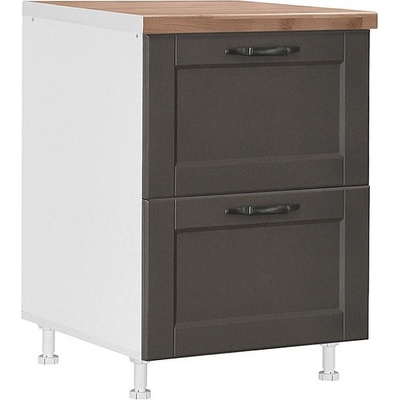 Matis Кухненски шкаф долен с две чекмеджета contempo d60 2f pl-box сив