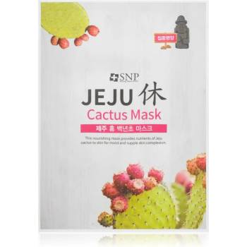 SNP Jeju Cactus хидратираща платнена маска с подхранващ ефект 22ml