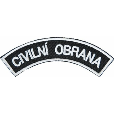 Nášivka: CIVILNÍ OBRANA [ssz] černá | bílá