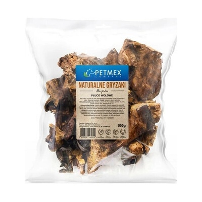 PETMEX Pľúca hovädzie prírodný hryzák pre psov 500 g