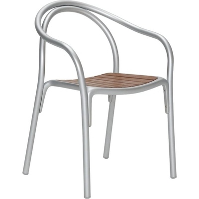 Pedrali Soul Stříbrná kovová zahradní židle