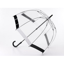 Fulton dámský priehľadný rúčkou daždník birdcage black/white l041-4