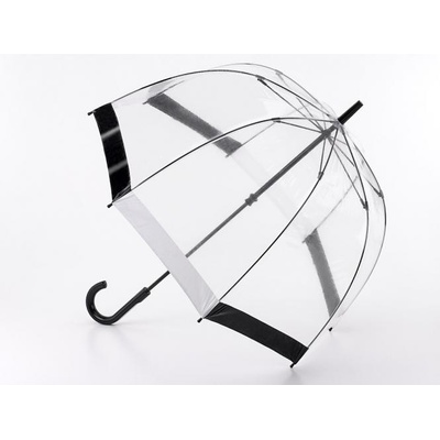 Fulton dámský priehľadný rúčkou daždník birdcage black/white l041-4