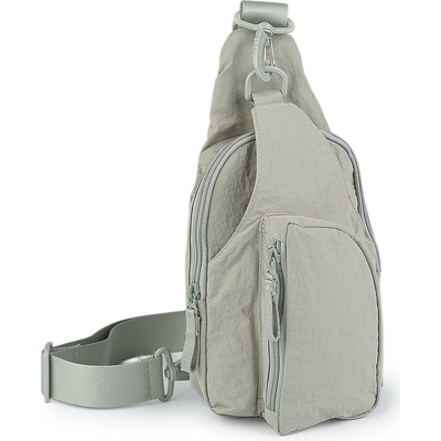 Prima-obchod Malý batoh kabelka crossbody 18x24 cm, 4 šedozelená sv.