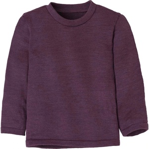 disana Детски вълнен пуловер disana Kid's Strick-Pullover Wool jumper - Aubergine - размер 110/116 (EU) (704-5489-0113)