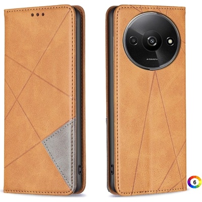 Xiaomi Redmi A3 4G Кожен Магнитен Калъф Тип Тефтер и Протектор