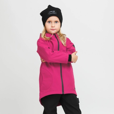 Dětský vínový softshellový oversize kabátek