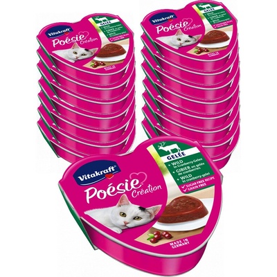 Vitakraft POESIE vlhké krmivo pre mačky zverina s brusnicami 24 x 85 g