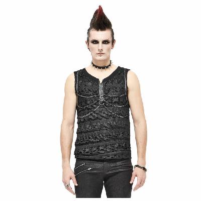 мъжки потник DEVIL FASHION -Indestructable Punk потник с вериги - TT163