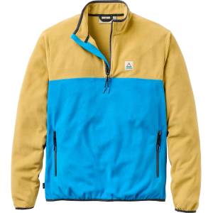 Passenger Мъжки поларен пуловер Passenger Set Off Recycled Polar 1/4 Zip Fleece 2.0 Fleece jumper - Warm Beige / Marine Blue (005-7043-0313)