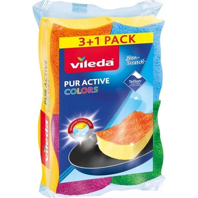 Vileda Pur Active Colors houbičky střední 3+1 ks od 59 Kč - Heureka.cz