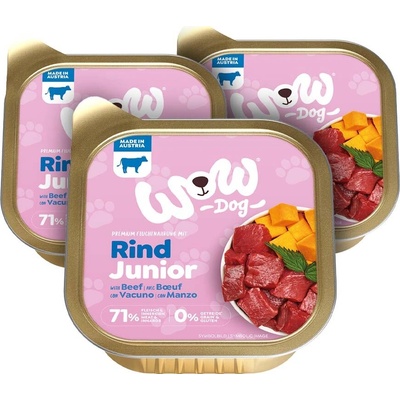 WOW Hovězí s dýní Junior 3 x 150 g