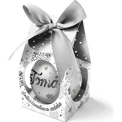 Nekupto Vánoční koule se jménem Tomáš svítící skleněná 5,8 cm – Zboží Dáma