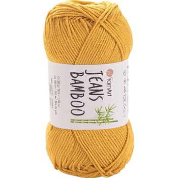 YARNART Jeans Bamboo 107 Dark Yellow Плетива прежда (Jeans Bamboo 107)