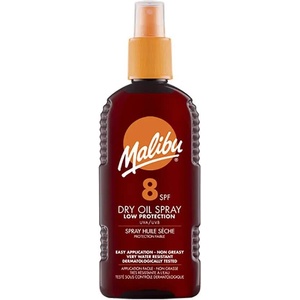 Malibu Dry Oil Spray SPF 8 sunscreen 200ml - Clear (White)