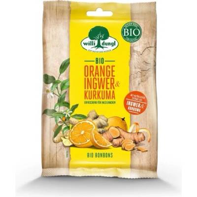 Willi Dungl Bio ORANGE INGWER & KURKUMA bylinné cukríky 65 g