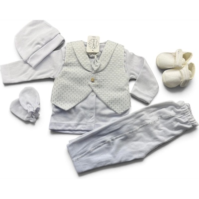 Chlapčenský set na krst bielo strieborný Silver
