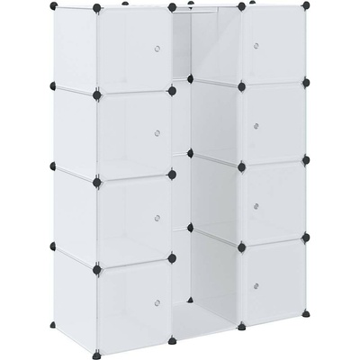Modulární skříň s 9 přihrádkami 37 x 115 x 150 cm bílá