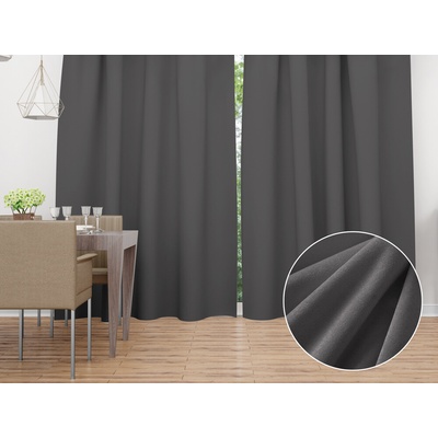 Biante Zamatový záves Velvet Prémium SVP-017 Tmavo sivý - šírka 270 cm 270x200 cm