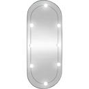 vidaXL Стенно огледало с LED лампи 40x90 см стъкло овално (3189163)