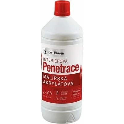 Den Braven Den Braven - Maliarska akrylátova penetrácia, fľaša, 1 liter, mliečne biela