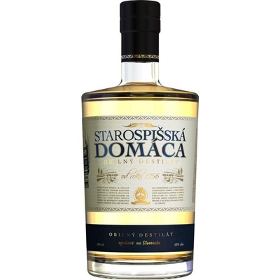 Starospišská Domáca Obilný destilát 50% 0,5 l (čistá fľaša)