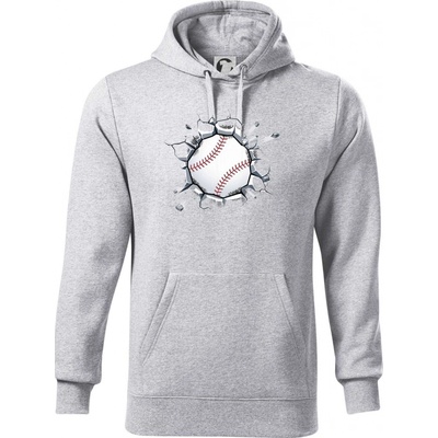 Baseball míč v triku mikina Cape s kapucí světlešedý melír – Hledejceny.cz