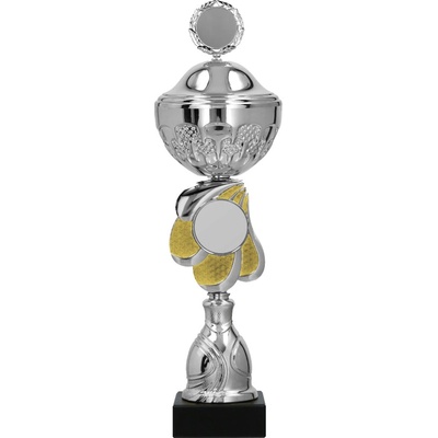 Pohár kovový zlato stříbrný Výška: 20,5 cm Průměr: 8 cm