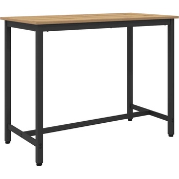 vidaXL Маса Дъб 100 x 50 x 76, 5 см Инженерна дървесина и стомана (873749)