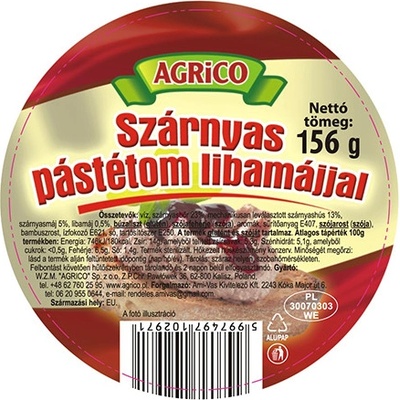 Agrico Paštéta Husacia pečeňová 156 g