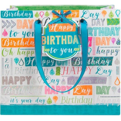 Dárková taška 28x25x11 cm Artebene Happy Birthday To You