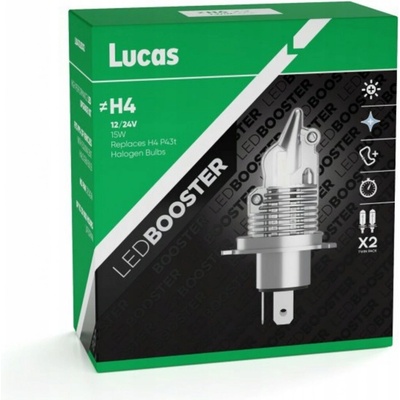 Lucas LedBooster H4 P43t 12V 15W 2 ks