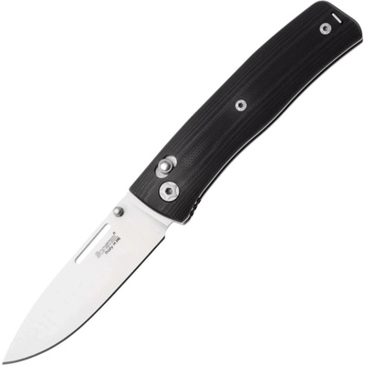 LionSteel NINI Skládací nůž M390 saténová čepel, celá ČERNÁ rukojeť G10 NN1 GBK
