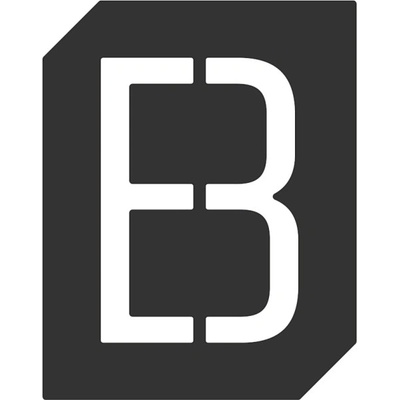 In-Design Cedulka B na dveře černá