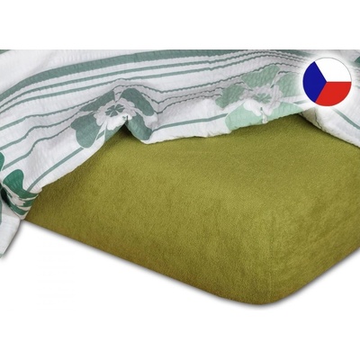 Dadka froté prostěradlo Exclusive olivové 70x160