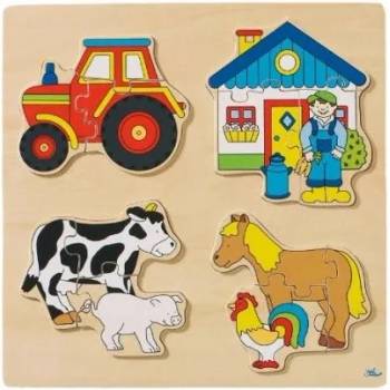 Image 1 of Goki - Дървен пъзел игра - Ферма (57902)